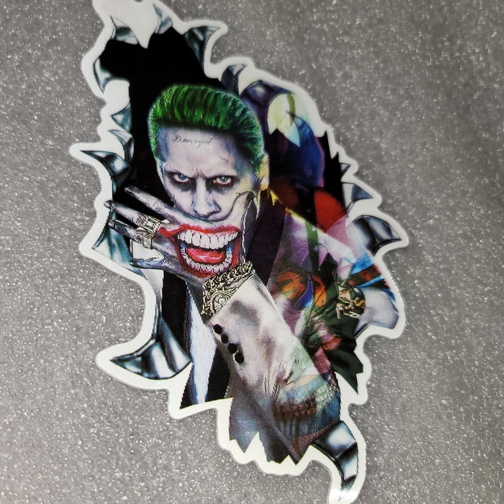 3/$15 Joker to Harley Quinn Holographic Lenticular Decal, Waterproof Sticker